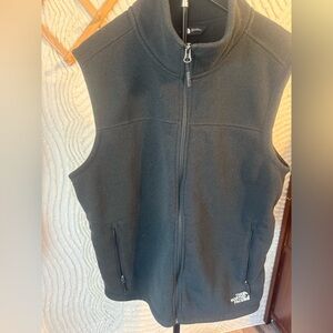 The North Face Black Full-Zip Fleece Vest with Stand Collar